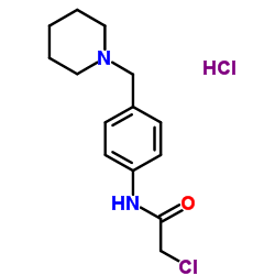2-Chloro-N-[4-(1-piperidinylmethyl)phenyl]acetamide hydrochloride (1:1)结构式