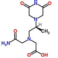 N-(2-氨基-2-氧代乙基)-N-[(2S)-2-(3,5-二氧代-1-哌嗪基)丙基]-甘氨酸结构式