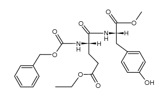 N-(O-ethyl-N-benzyloxycarbonyl-L-α-glutamyl)-L-tyrosine methyl ester Structure