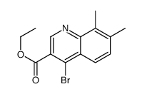 4-Bromo-7,8-dimethylquinoline-3-carboxylic acid ethyl ester结构式
