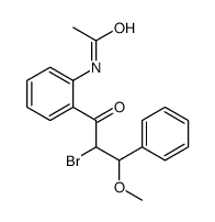 N-[2-(2-bromo-3-methoxy-3-phenylpropanoyl)phenyl]acetamide Structure