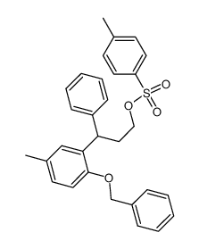 3-(2-benzyloxy-5-methylphenyl)-3-phenylpropyl-p-toluene sulphonate Structure