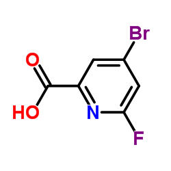 4-Bromo-6-fluoro-2-pyridinecarboxylic acid Structure