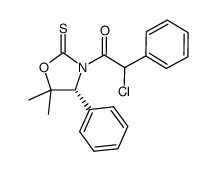 2-chloro-1-((R)-5,5-dimethyl-4-phenyl-2-thioxooxazolidin-3-yl)-2-phenylethan-1-one结构式