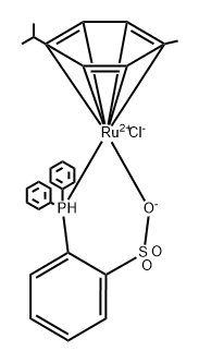 [Ru(p-cymene)(O-DPPBS)Cl]结构式