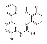 1-(3-chloro-2-methoxyphenyl)-3-[[(E)-1-pyridin-2-ylethylideneamino]carbamothioylamino]thiourea Structure