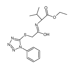 ethyl (2S)-3-methyl-2-[[2-(1-phenyltetrazol-5-yl)sulfanylacetyl]amino]butanoate Structure