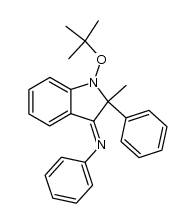 N-(1-(tert-butoxy)-2-methyl-2-phenylindolin-3-ylidene)aniline Structure