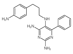 N5-[3-(4-aminophenyl)propyl]-6-phenyl-pyrimidine-2,4,5-triamine structure