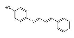 4-[(E)-3-Phenyl-prop-2-en-(E)-ylideneamino]-phenol结构式