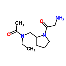 N-Ethyl-N-[(1-glycyl-2-pyrrolidinyl)methyl]acetamide Structure