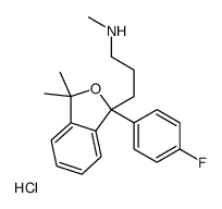 3-[1-(4-fluorophenyl)-3,3-dimethyl-2-benzofuran-1-yl]-N-methylpropan-1-amine,hydrochloride Structure