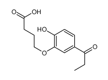 Butanoic acid, 4-(2-hydroxy-5-(1-oxopropyl)phenoxy)-结构式