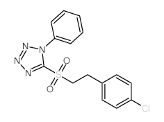 5-((4-氯苯乙基)磺酰基)-1-苯基-1H-四唑结构式