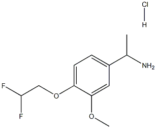 1-[4-(2,2-difluoroethoxy)-3-methoxyphenyl]ethanamine:hydrochloride结构式