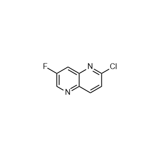 2-氯-7-氟-1,5-二氮杂萘结构式