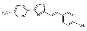 4-[2-[4-(4-aminophenyl)-1,3-thiazol-2-yl]ethenyl]aniline结构式
