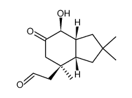 ((3aS,4S,7S,7aR)-7-Hydroxy-2,2,4-trimethyl-6-oxo-octahydro-inden-4-yl)-acetaldehyde Structure