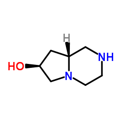 (7S,8aR)-八氢吡咯并[1,2-a]哌嗪-7-醇结构式