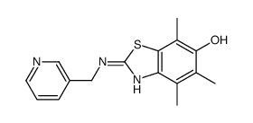 6-Benzothiazolol,4,5,7-trimethyl-2-[(3-pyridinylmethyl)amino]- Structure