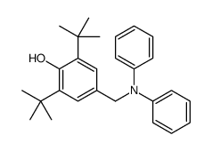 2,6-ditert-butyl-4-[(N-phenylanilino)methyl]phenol结构式
