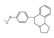 (6R,10bS)-6-(4-methylsulfanylphenyl)-1,2,3,5,6,10b-hexahydropyrrolo[2,1-a]isoquinoline Structure