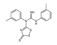 1,2-bis(3-methylphenyl)-1-(5-sulfanylidene-1,2,4-dithiazol-3-yl)guanidine Structure