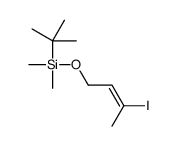 O-tert-Butyldimethylsilyl-3-iodo-(2E)-buten-1-ol结构式