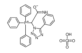 [2-amino-2-oxo-1-(5-phenyltetrazol-1-yl)ethyl]-triphenylphosphanium,perchlorate Structure