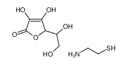 2-aminoethanethiol,2-(1,2-dihydroxyethyl)-3,4-dihydroxy-2H-furan-5-one Structure
