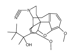 6,-Ethenomorphinan-17-carbonitrile, 4,5-epoxy-18,19-dihydro-7-(1-hydroxy-1,2,2-trimethylpropyl)-3,6-dimethoxy-, [5alpha,7alpha(S)]-结构式