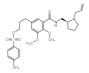 (s)-2,3-dimethoxy-5-[3-[[(4-methylphenyl)-sulfonyl]oxy]-propyl]-n-[[1-(2-propenyl)-2-pyrrolidinyl]methyl]-benzamide Structure