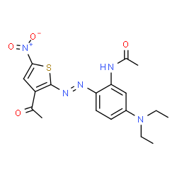 Acetamide, N-2-(3-acetyl-5-nitro-2-thienyl)azo-5-(diethylamino)phenyl- structure