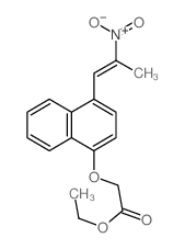Acetic acid,2-[[4-(2-nitro-1-propen-1-yl)-1-naphthalenyl]oxy]-, ethyl ester Structure