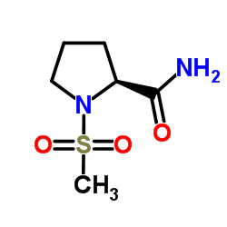 1-(Methylsulfonyl)-L-prolinamide Structure