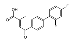 (E)-4-[4-(2,4-difluorophenyl)phenyl]-2-methyl-4-oxobut-2-enoic acid结构式