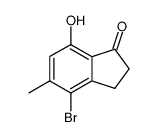 4-bromo-7-hydroxy-5-methylindan-1-one结构式