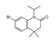 4,4-dimethyl-2-oxo-1,2,3,4-tetrahydro-1-iso-propyl-7-bromoquinoline Structure
