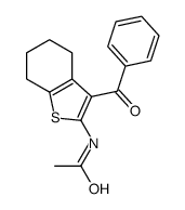 N-(3-benzoyl-4,5,6,7-tetrahydro-1-benzothiophen-2-yl)acetamide结构式