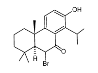 9(1H)-Phenanthrenone, 10-bromo-2,3,4,4a,10,10a-hexahydro-7-hydroxy-1,1,4a-trimethyl-8-(1-methylethyl)-, (4aS,10R,10aS)-结构式