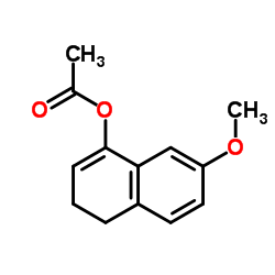 3,4-Dihydro-7-Methoxy-1-naphthol Acetate结构式