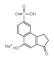 sodium,5-hydroxy-3-oxo-1,2-dihydrocyclopenta[a]naphthalene-8-sulfonic acid Structure