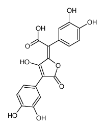 α-[4-(3,4-Dihydroxyphenyl)-3-hydroxy-5-oxofuran-2(5H)-ylidene]-3,4-dihydroxybenzeneacetic acid structure