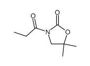 2-Oxazolidinone,5,5-dimethyl-3-(1-oxopropyl)- Structure