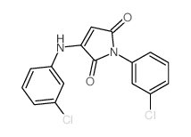 1H-Pyrrole-2,5-dione,1-(3-chlorophenyl)-3-[(3-chlorophenyl)amino]-结构式
