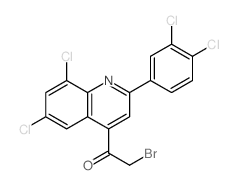 Ethanone,2-bromo-1-[6,8-dichloro-2-(3,4-dichlorophenyl)-4-quinolinyl]- Structure