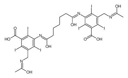 3-(acetamidomethyl)-5-[[7-[3-(acetamidomethyl)-5-carboxy-2,4,6-triiodoanilino]-7-oxoheptanoyl]amino]-2,4,6-triiodobenzoic acid Structure