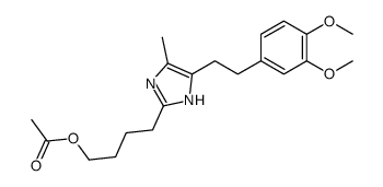 4-[4-[2-(3,4-dimethoxyphenyl)ethyl]-5-methyl-1H-imidazol-2-yl]butyl acetate结构式