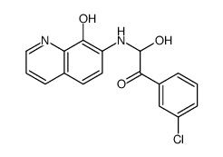 1-(3-Chlorophenyl)-2-hydroxy-2-[(8-hydroxy-7-quinolinyl)amino]eth anone Structure