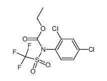 N-Trifluoromethylsulfonyl-N-(2,4-dichlorophenyl)carbamic acid ethyl ester结构式